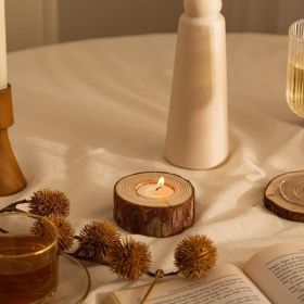 Simple Modern Pastoral Wood Candle Holder