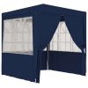Professional Party Tent with Side Walls 8.2'x8.2' Blue 90 g/m2