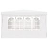 Professional Party Tent with Side Walls 13.1'x13.1' White 90 g/mÂ²