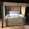 10' x 10' Steel Flat Top Pergola with Adjustable and Removable Canopy