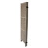 67 Inch Paulownia Wood 4 Panel Divider Screen; Woven Willow Design; Light Brown; DunaWest