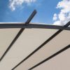 10' x 10' Steel Arched Pergola with Adjustable and Removable Canopy