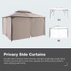 10 X 13FT Patio Gazebo With Mosquito Netting Patio Canopy For Garden