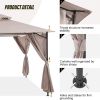 10 X 13FT Patio Gazebo With Mosquito Netting Patio Canopy For Garden