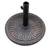 Patio Umbrella Base 18" Outdoor Umbrella Stand Base Market Umbrella Holder for Deck;  Lawn;  Garden;  Pool