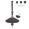 100 lb Patio Umbrella Base 23" Diameter Round Heavy Duty Outdoor Stand Plastic Water and Sand Filled for Deck;  Lawn;  Garden;  Pool;  Market